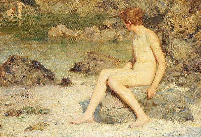 Henry Scott Tuke Cupid and Sea Nymphs oil painting image